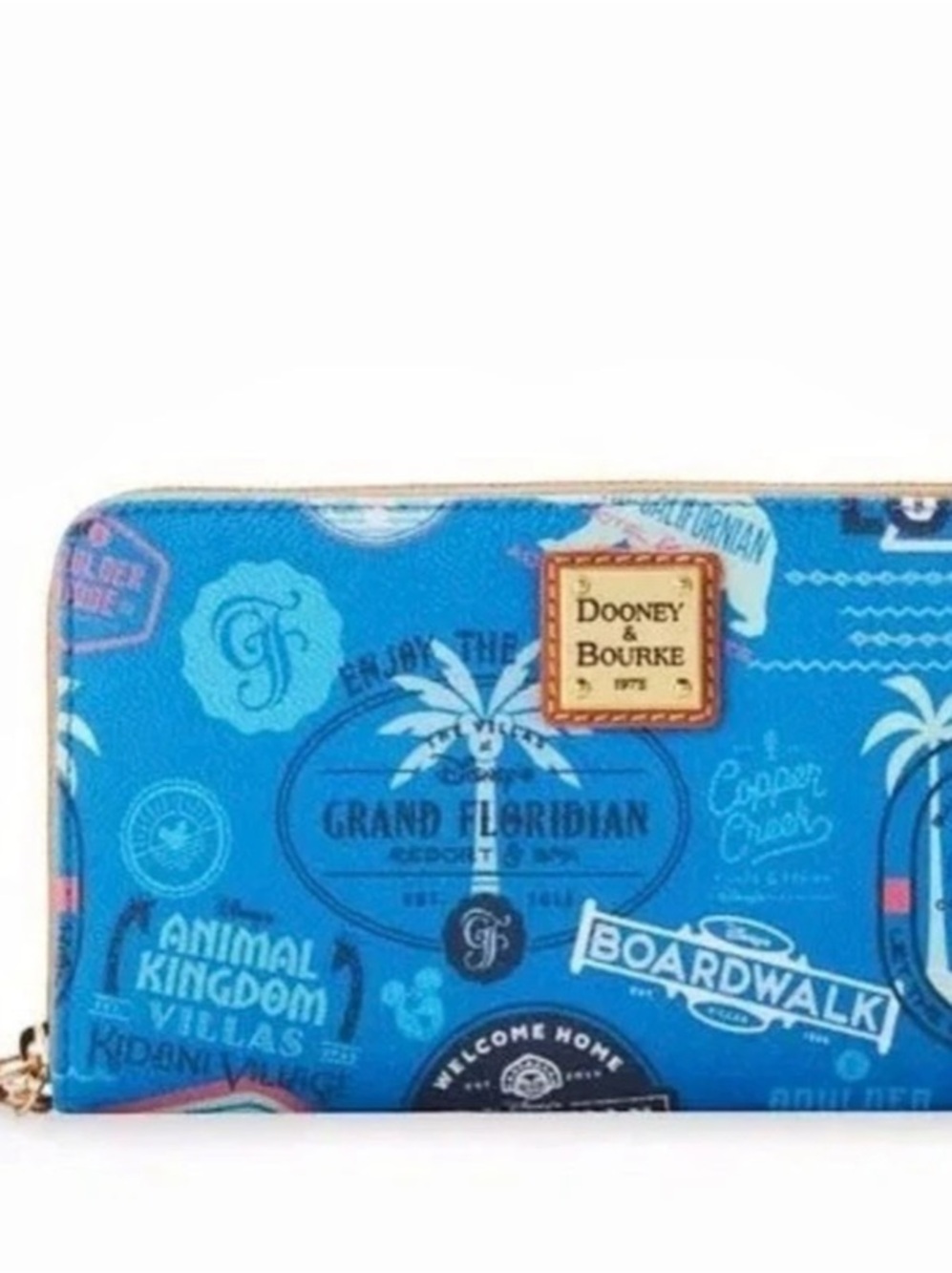 Dooney & Bourke Disney Dooney & Bourke Grand Floridian Resort Wallet Blue Disney